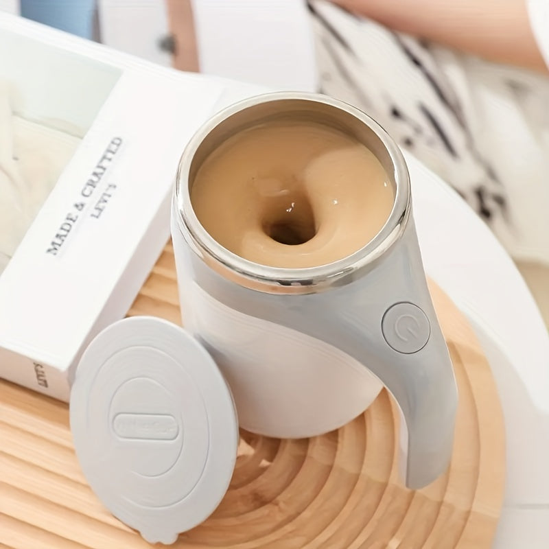 Fully Automatic Stirring Cup - Multifunctional Lazy Rotating Magnetic Stainless Steel Milk Mug And Travel Mug