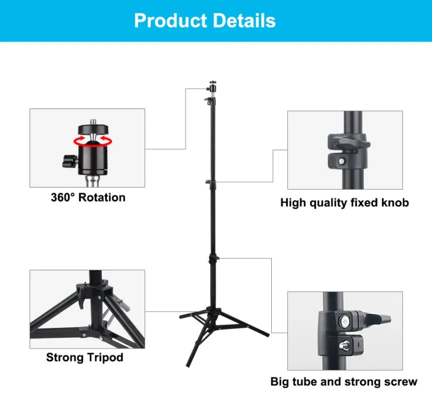 Projector Bracket Travel Tripod with 1/4 Screw Photographic Lighting Stand Extendable 160cm for HY300 Projector Camera