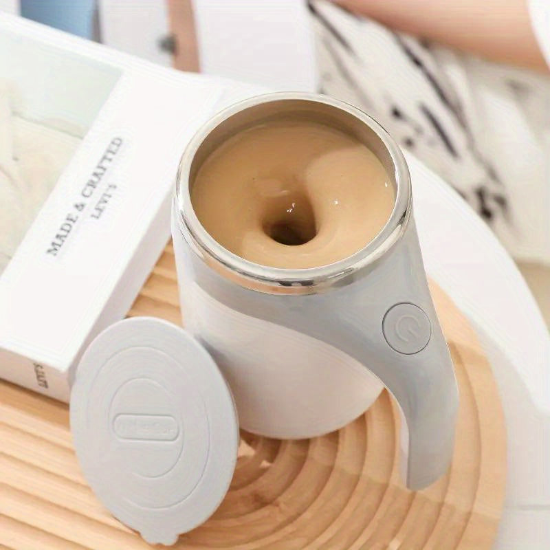 Fully Automatic Stirring Cup - Multifunctional Lazy Rotating Magnetic Stainless Steel Milk Mug And Travel Mug