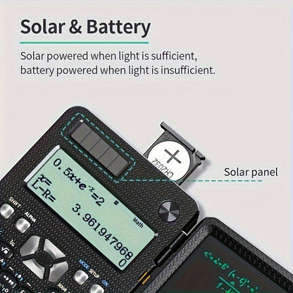 [Professional Solar Calculator] 417 Functions Professional Solar Scientific Calculator - Portable Foldable Calculator For Students Upgraded 991ES With LCD Notepad