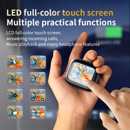 Enhanced Smart LCD Display Earphones, Versatile Wireless Sports Earbuds, with Adjustable Audio And Bilingual Support (Chinese/English), Featuring a Built-In Mic, Perfect for Sports And Fitness Activities.