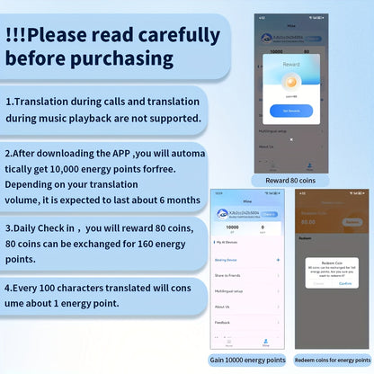 GREATWALL 2025 AI Translator Earbuds New Three-screen Intelligent Digital Display Power Wireless Earphones, High-end Fashionable Mirror Earphones, Sports Game Music Earphones