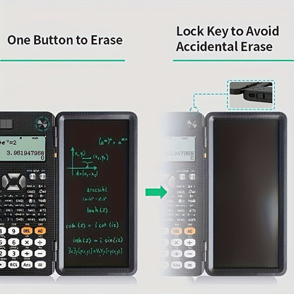 [Professional Solar Calculator] 417 Functions Professional Solar Scientific Calculator - Portable Foldable Calculator For Students Upgraded 991ES With LCD Notepad