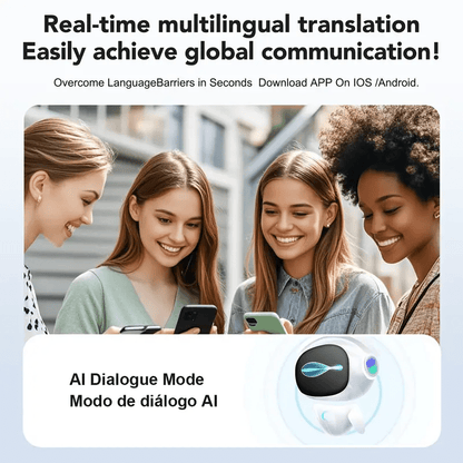 2025 New AI-Enabled Translation Headset with 100+ Languages, TWS Wireless Headset, Lag-Free Music, Translation Headset, Conference Recording Translation, Real-Time Voice Translation