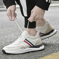 Male Invisibly Heightened Shoes 8cm Platform White Shoes