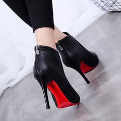 Female Pointed High Heel Short Shoes