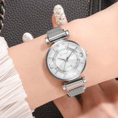 Magnet buckle and diamond jewellery watch