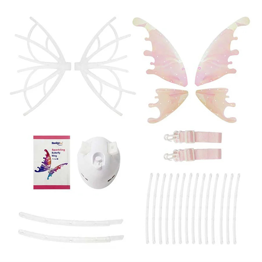 Magical Moving Fairy Wings for Kids - LED Light Up with Music