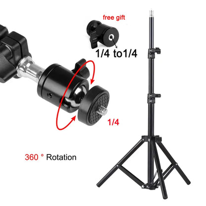 Projector Bracket Travel Tripod with 1/4 Screw Photographic Lighting Stand Extendable 160cm for HY300 Projector Camera