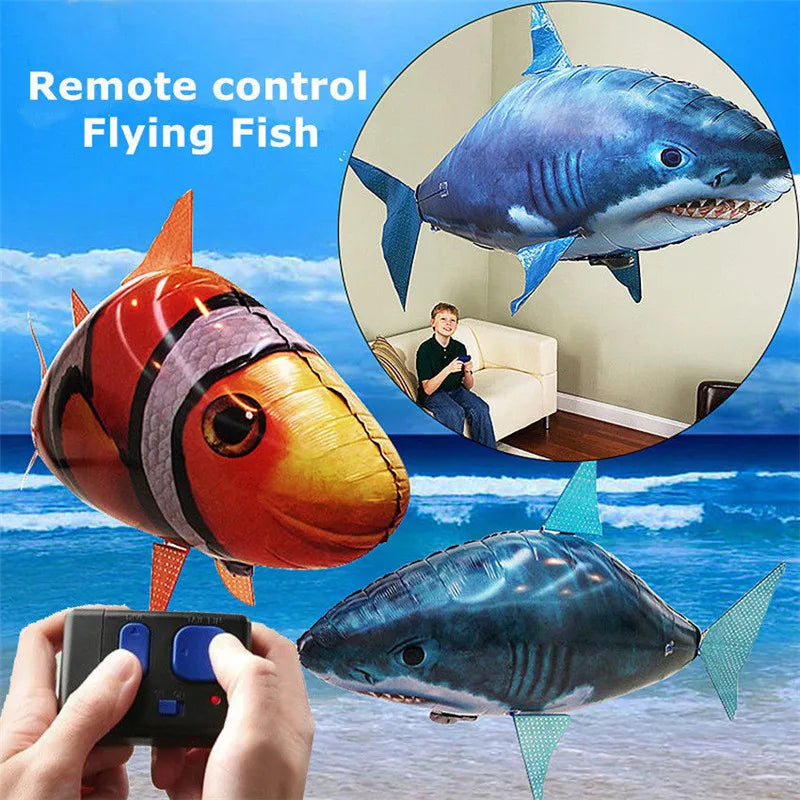 Kids Remote Control Shark Balloons Inflatable Flying Helium Balloon For Boys And Girls Remote Control Blobfish Water fish Toys