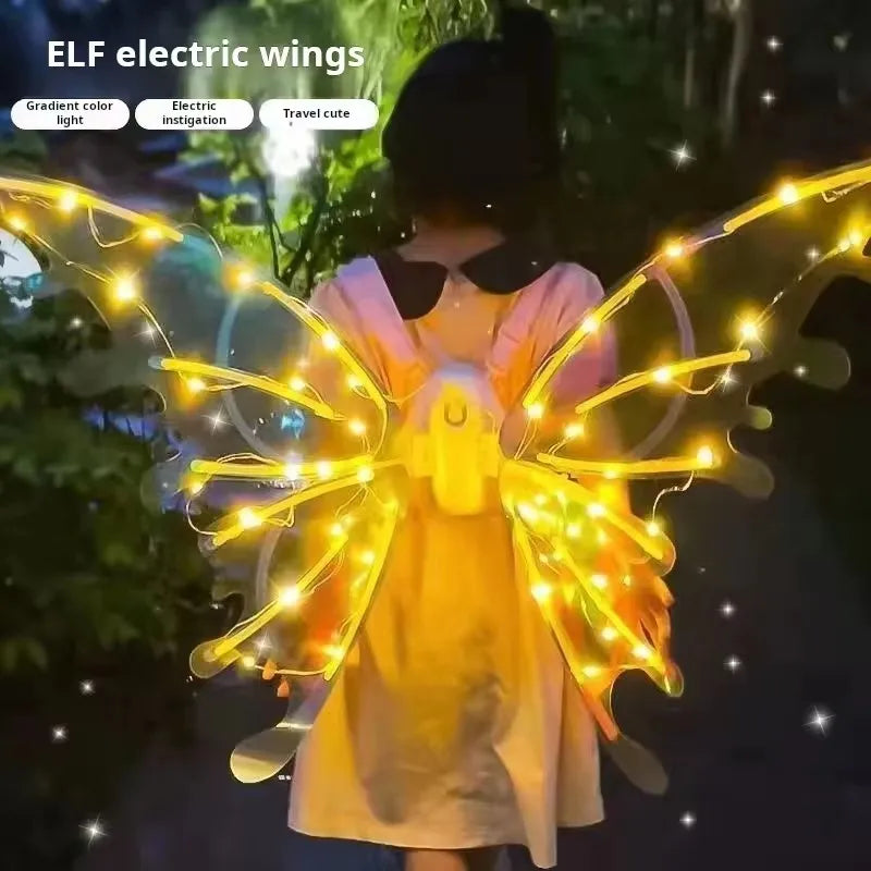 Magical Moving Fairy Wings for Kids - LED Light Up with Music