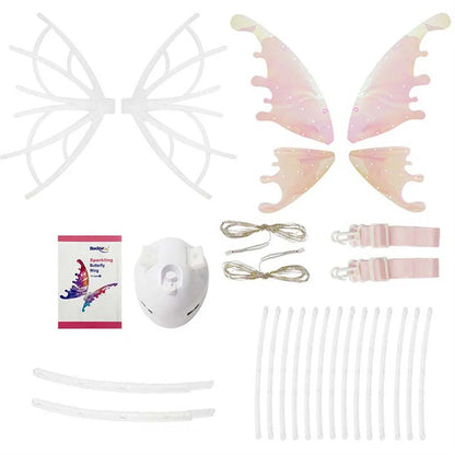 Magical Moving Fairy Wings for Kids - LED Light Up with Music