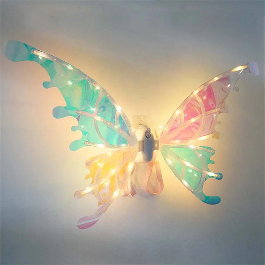 Magical Moving Fairy Wings for Kids - LED Light Up with Music