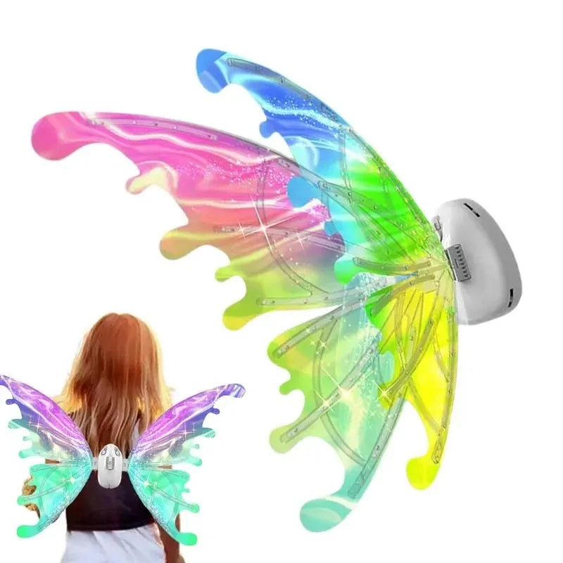 Magical Moving Fairy Wings for Kids - LED Light Up with Music