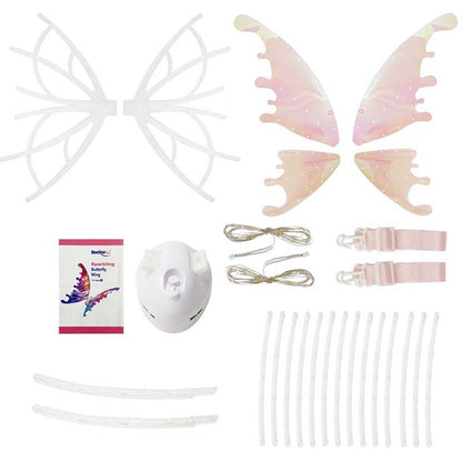 Magical Moving Fairy Wings for Kids - LED Light Up with Music