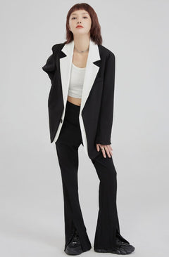 Fake Two-piece Suit Jacket Female Design Sense Niche Autumn Clothing