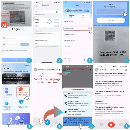 2025 New AI-Enabled Translation Headset with 100+ Languages, TWS Wireless Headset, Lag-Free Music, Translation Headset, Conference Recording Translation, Real-Time Voice Translation