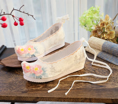 Antique Female Embroidered Cotton Shoes