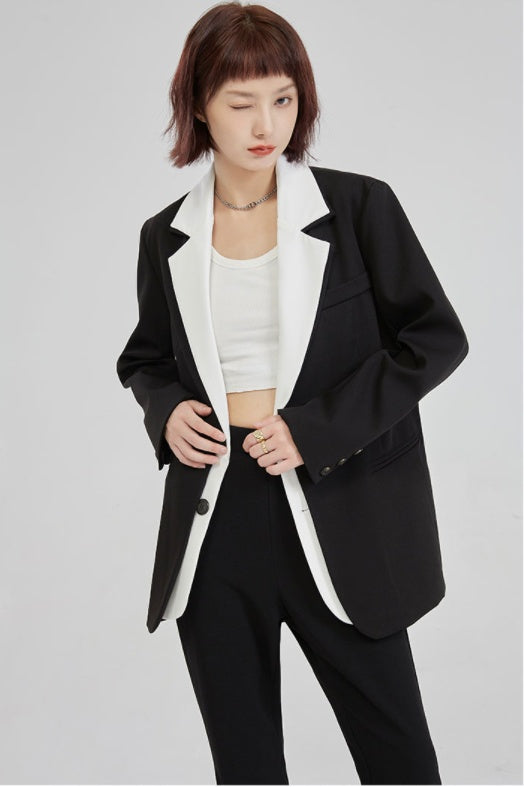 Fake Two-piece Suit Jacket Female Design Sense Niche Autumn Clothing