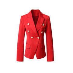 Female Suit Slim Fit Coat Clothing Double Breasted