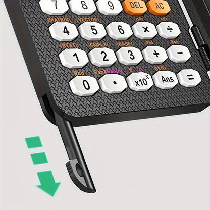 [Professional Solar Calculator] 417 Functions Professional Solar Scientific Calculator - Portable Foldable Calculator For Students Upgraded 991ES With LCD Notepad