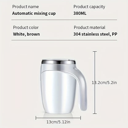 Fully Automatic Stirring Cup - Multifunctional Lazy Rotating Magnetic Stainless Steel Milk Mug And Travel Mug